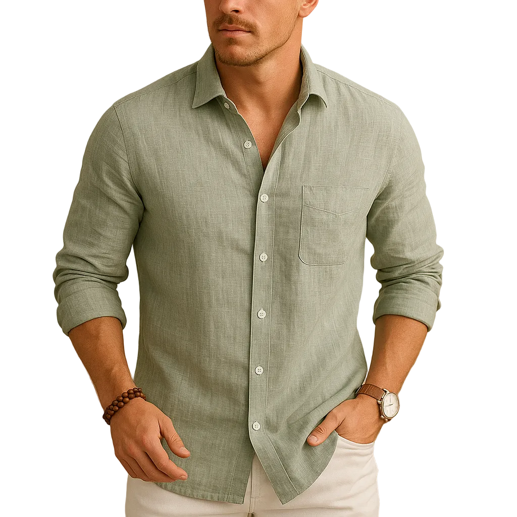 Theo | Men’s Lightweight Long-Sleeve Polo Shirt