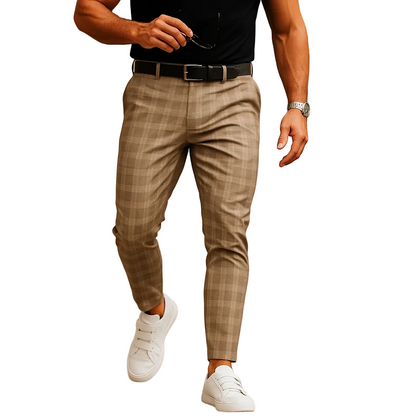 Callum | Men’s Checkered Casual Trousers