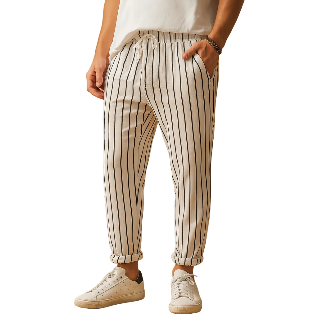 Soren | Men’s Striped Drawstring Trousers