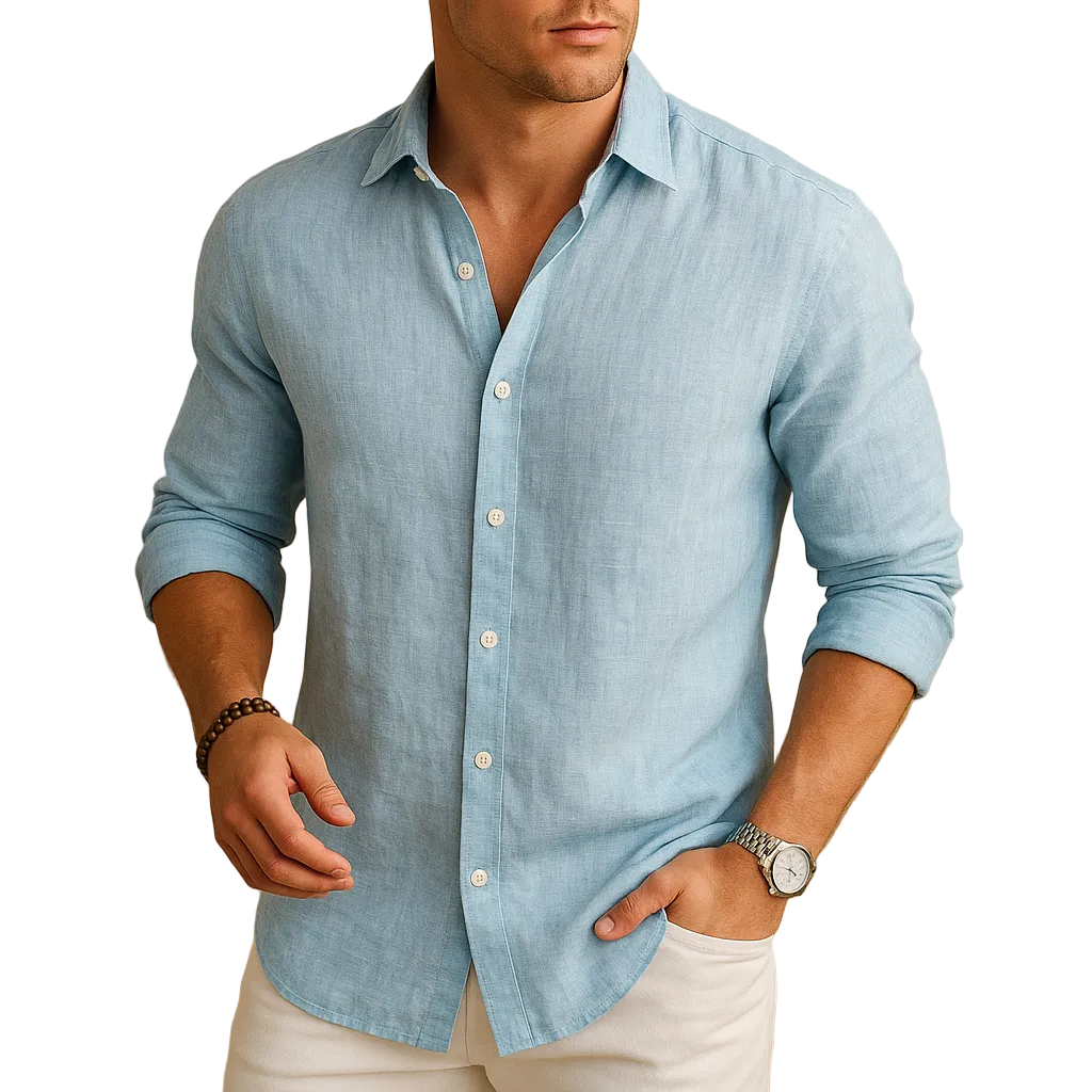 Theo | Men’s Lightweight Long-Sleeve Polo Shirt